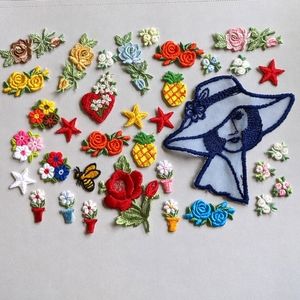 Lot of Vintage Patches, Flowers, Bee, Stars, Pineapple, Woman, 60s or 70s?